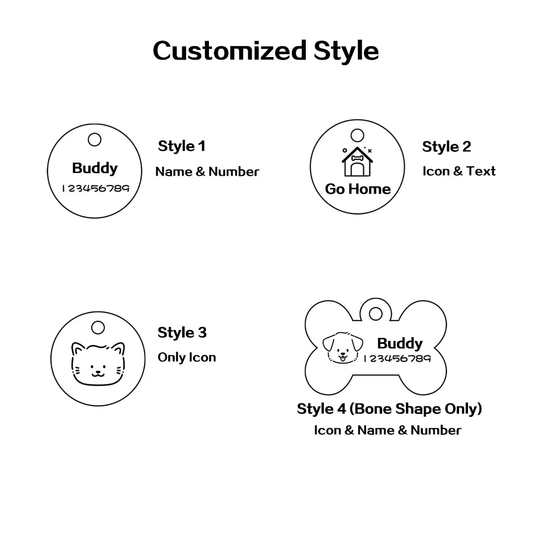 Custom Silicone Silent Dog ID Tag