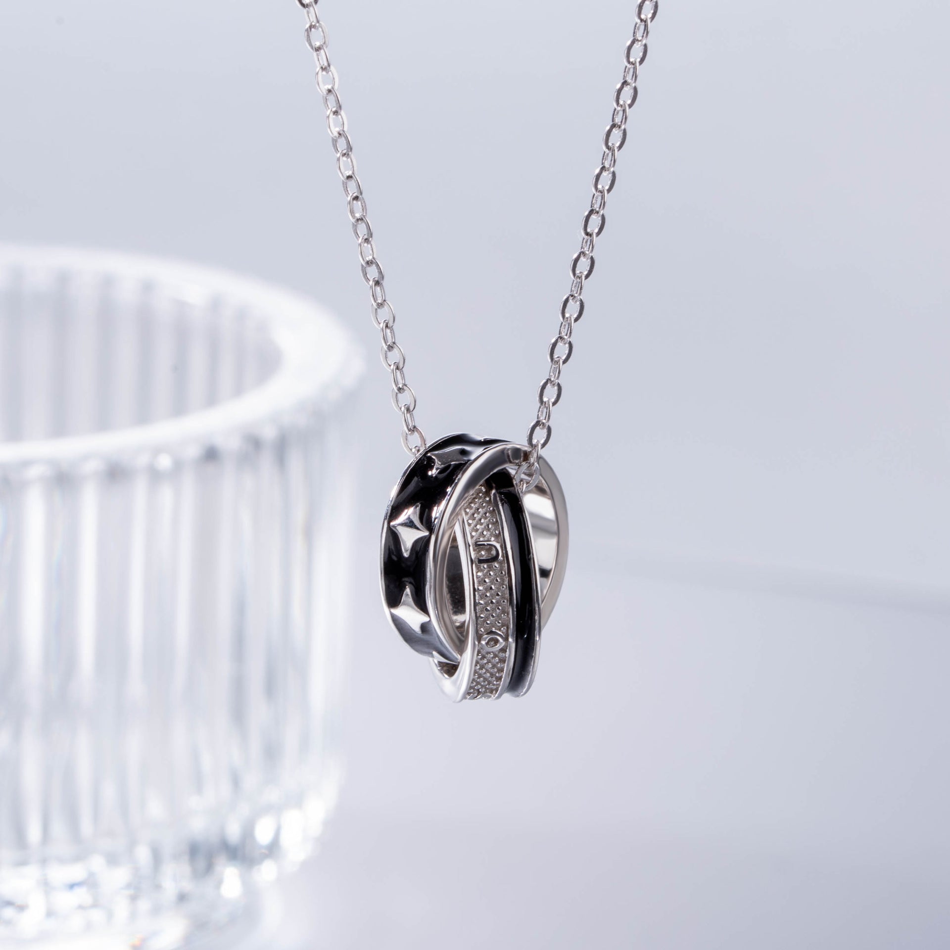 Husband & Wife Forever Linked Together Necklace S925 Sterling Silver Necklace